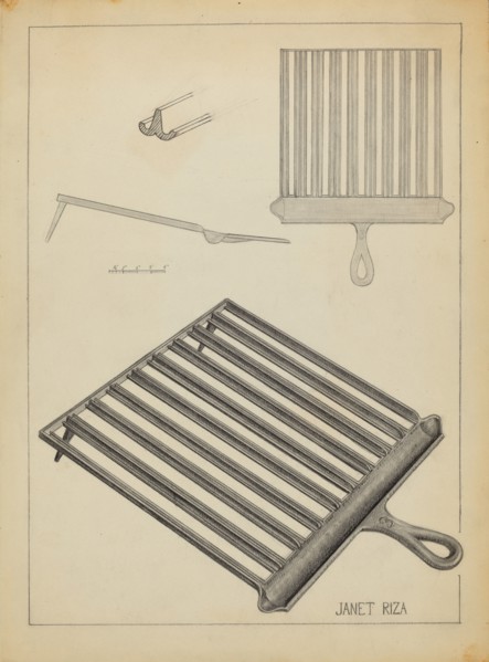 Flat Iron Holder, c. 1936.