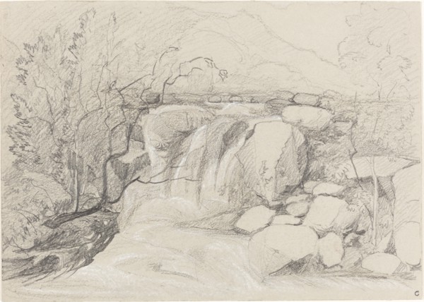 Waterfall with Rocks.