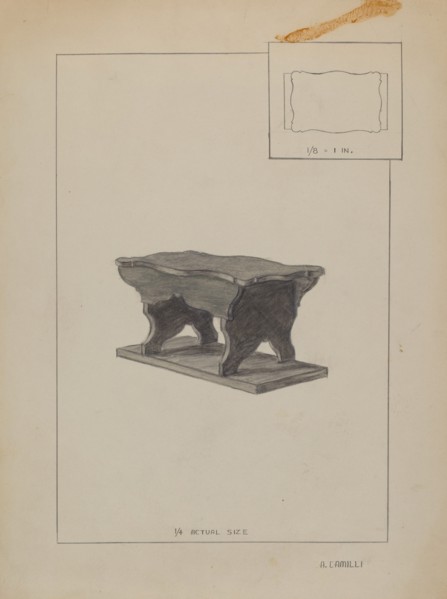 Child's Bench, c. 1936.