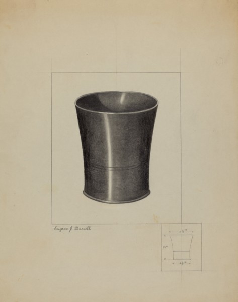 Pewter Beaker, c. 1936.