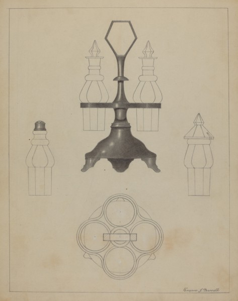 Pewter Caster, c. 1936.