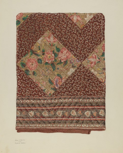Applique Quilt, c. 1940.