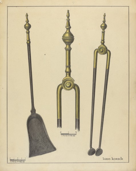 Tongs and Shovel, c. 1939.