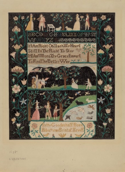 Sampler, 1935/1942.