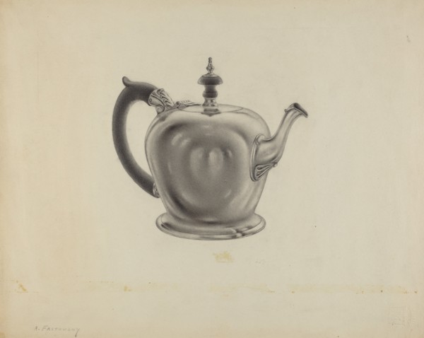 Silver Teapot, c. 1938.