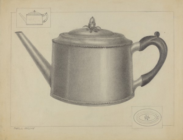 Silver Teapot, c. 1936.