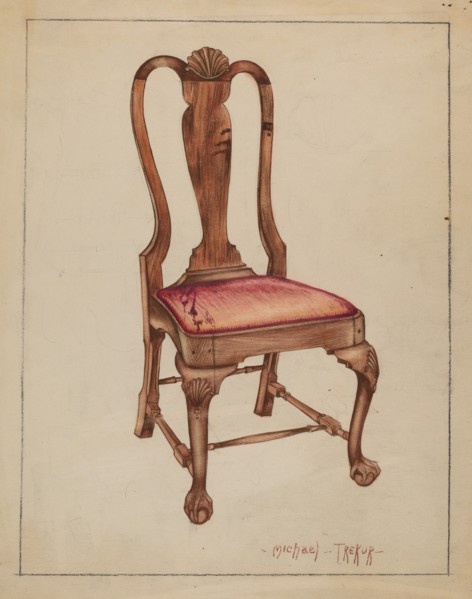 Walnut Side Chair, 1936.