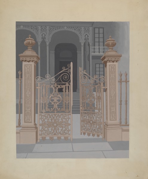Cast Iron Gate, c. 1936.