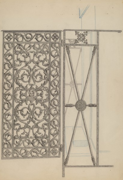 Cast Iron Gate, c. 1936.