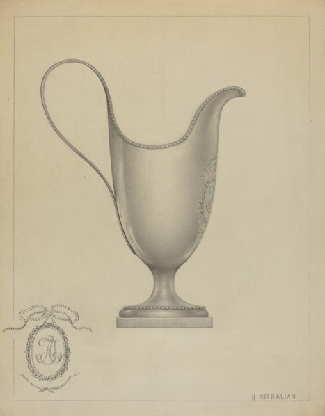 Silver Creamer, c. 1936.