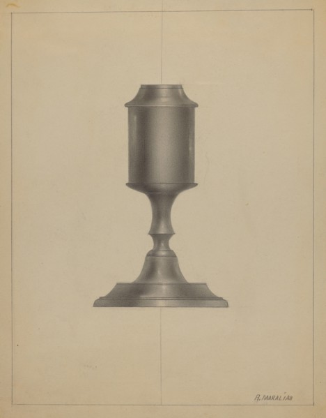 Whale Oil Lamp, c. 1936.