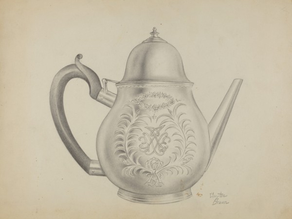 Silver Teapot, 1935/1942.