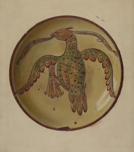 Pa. German Plate, c. 1937.