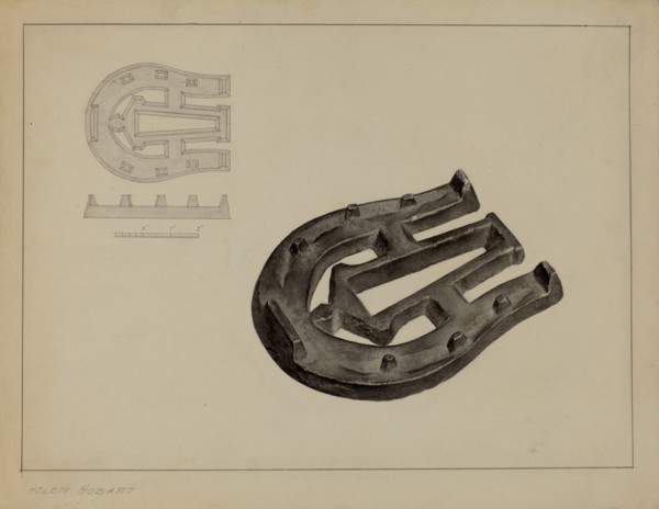 Flat Iron Holder, c. 1937.
