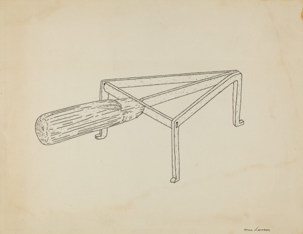 Flat Iron Holder, c. 1939.