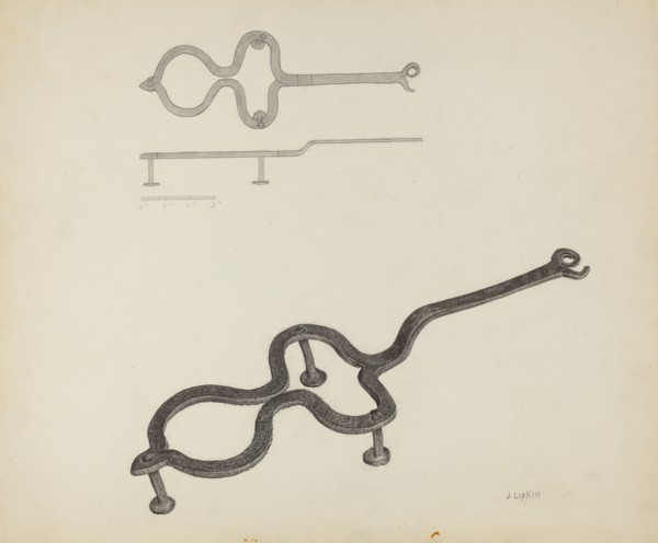 Flat Iron Holder, c. 1940.