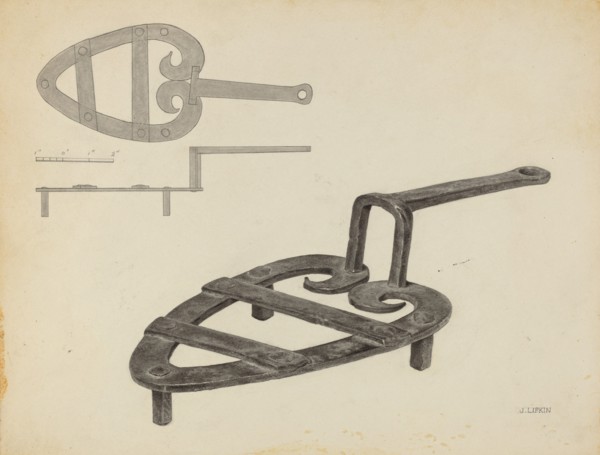 Flat Iron Holder, c. 1939.