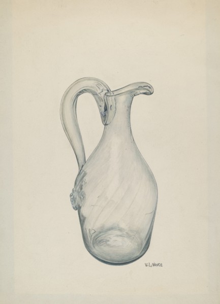 Clear Glass Cruet, c. 1941.