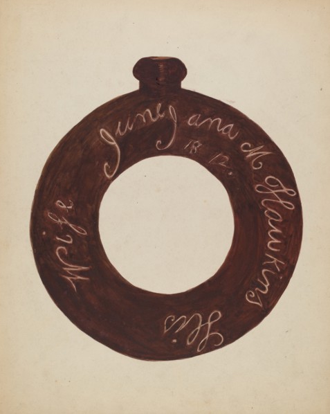 Pottery Bottle, c. 1936.