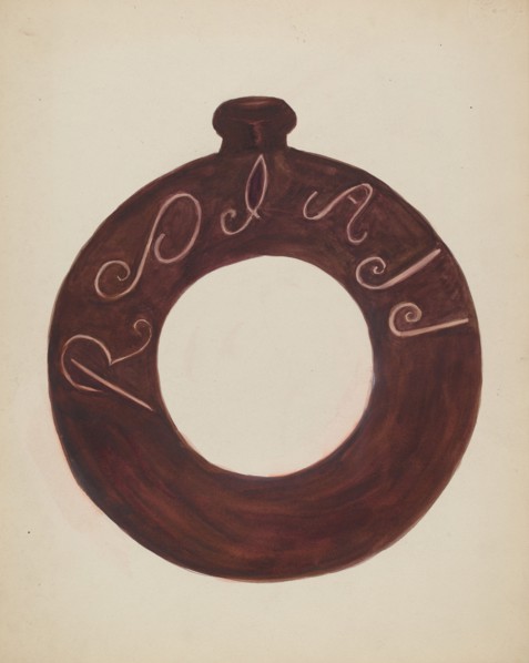 Pottery Bottle, c. 1936.