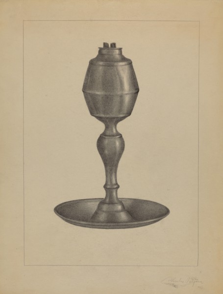 Whale Oil Lamp, c. 1936.