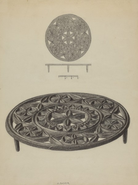 Pa. German Trivet, c. 1938.
