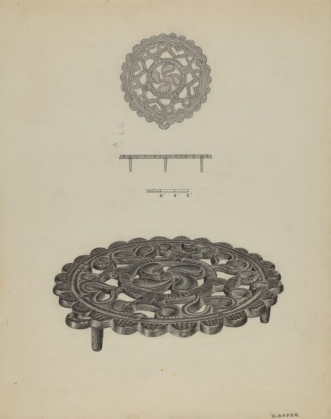 Pa. German Trivet, c. 1938.