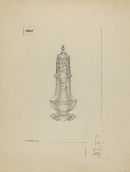 Silver Pepper Pot, c. 1936.