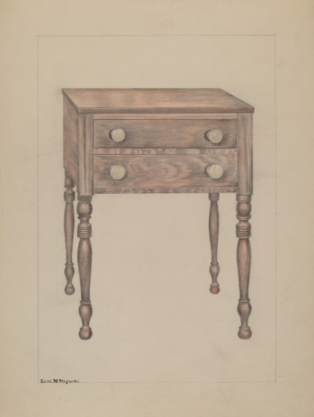 Two Drawer Stand, c. 1936.