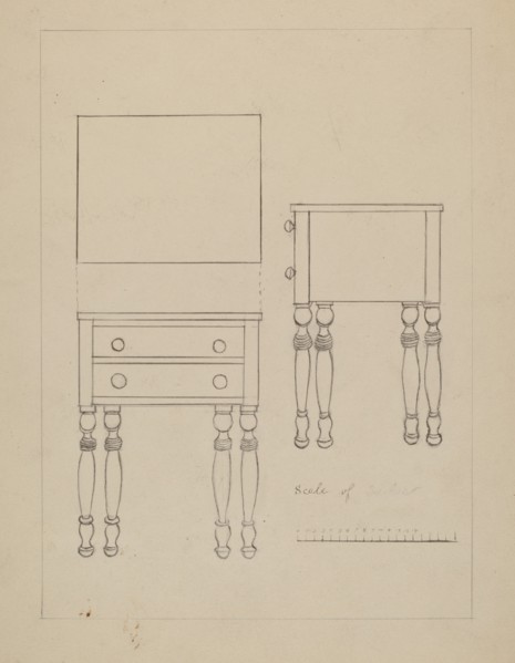 Two Drawer Stand, c. 1936.