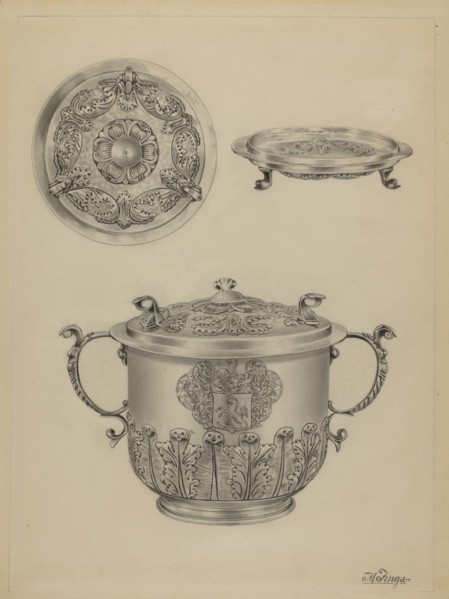 Silver Caudle Cup, c. 1936.