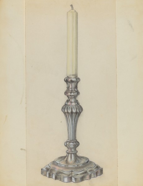 Silver Candlestick, c. 1936.