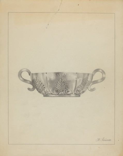 Silver Wine Taster, c. 1936.