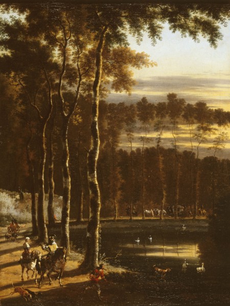 Alley with ash trees, c1670.