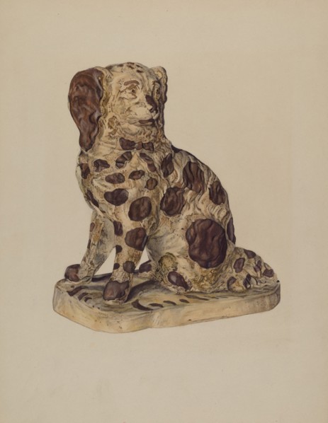 Ceramic Coach Dog, c. 1940.