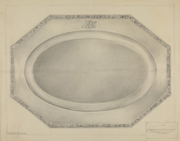 Silver Meat Platter, c. 1936.