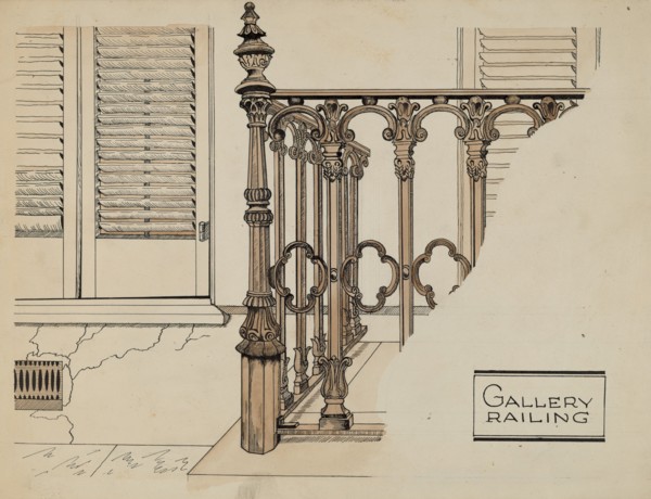 Cast Iron Gallery Rail, c. 1936.