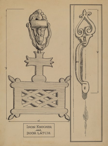Cast Iron Knocker/Latch, c. 1936.