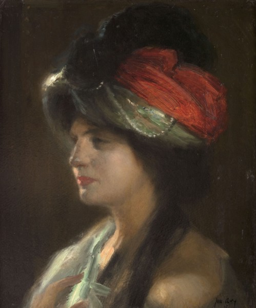 Yamila in a turban, 1907.