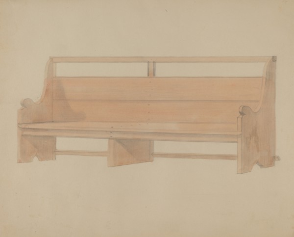 Meeting House Pew, c. 1936.