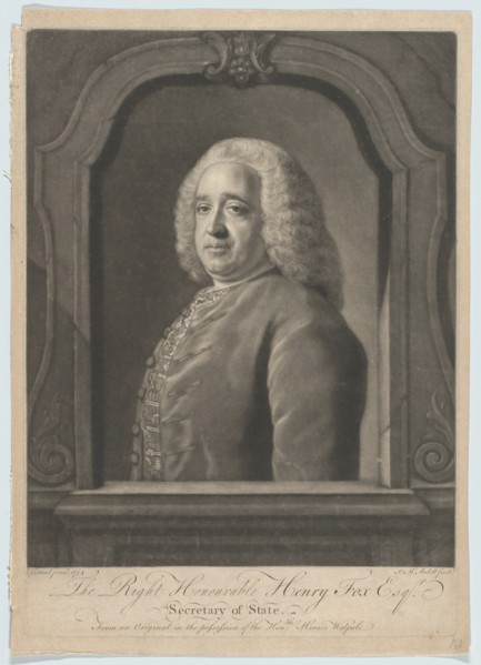 Portrait of Henry Fox, 1756.