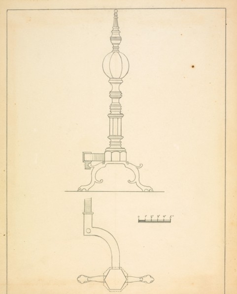 Andiron (one of pair), c. 1937.