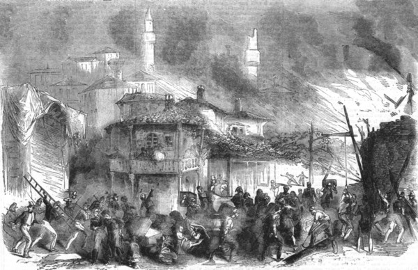 'The Conflagration at Varna', 1854. Creator: Unknown.