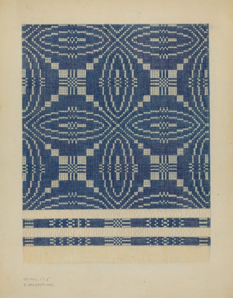 Woven Coverlet, c. 1936.