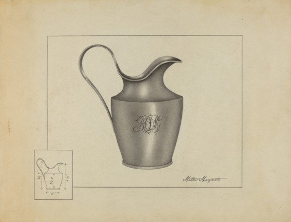 Silver Creamer, c. 1937.