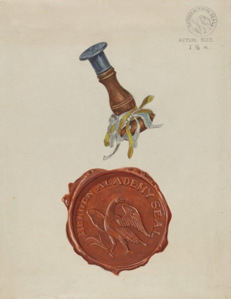 Bergen Academy Seal, c. 1936.