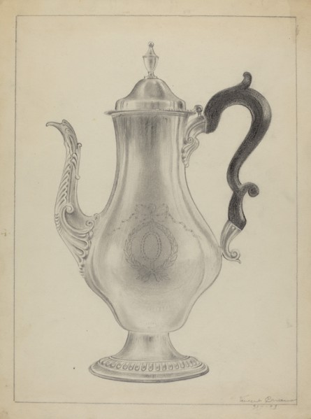 Silver Coffee Pot, 1935/1942.