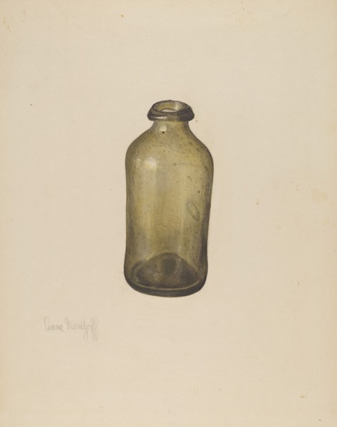 Shoe Blacking Bottle, c. 1940.