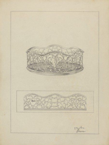 Silver Wine Coasters, c. 1936.