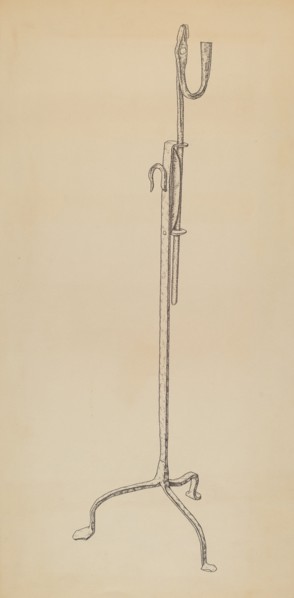 Rush and Candle Stand, c. 1939.